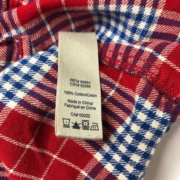 NEVADA Red White & Navy Plaid Button-up Flannel Lumberjack Pocket Hoodie Shirt - Picture 9 of 11